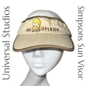 The Simpsons - Retro Style Sun Visor Hat - Homer “No Opinion” - Adjustable